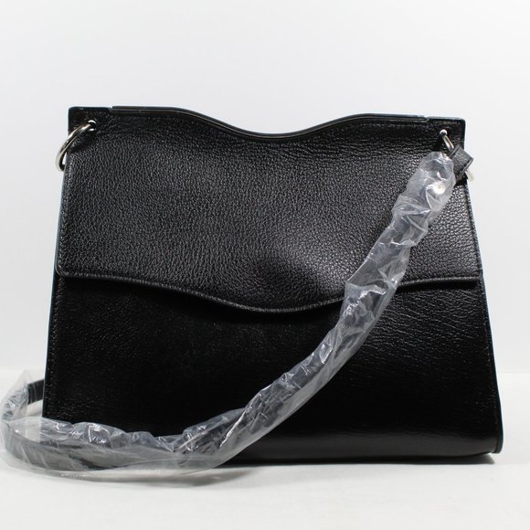 Rebecca Minkoff Dani Leather Shoulder Bag - Black - Picture 2 of 7